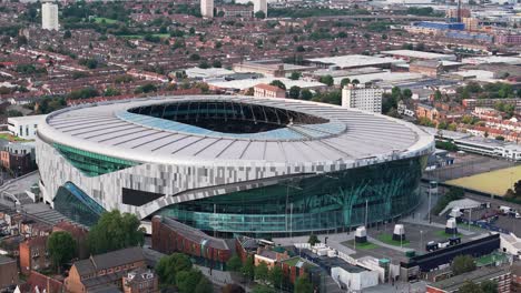 Closeup-View-Of-Tottenham-Hotspur-Stadium-In-North-London,-England,-United-Kingdom