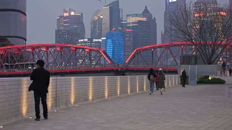 Quiet-Empty-Streets-of-Shanghai,-China-Days-Before-Covid-19-Lockdown-in-2022