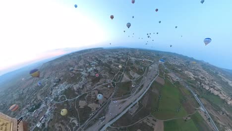 Kappadokien,-Ballonfahrt-über-Die-Türkei