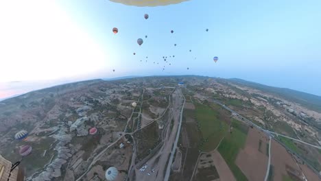 Ballonfahrt-über-Der-Türkei,-Kappadokien