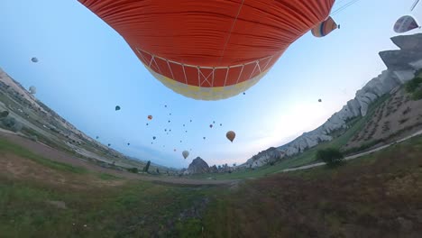 Viaje-En-Globo-Sobre-Capadocia-Turquía,-Viaje-En-Globo