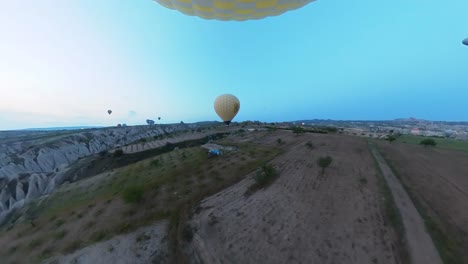 balloon-trip-over-cappadocia,-balloon-flight,-turkey
