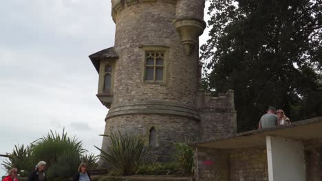Appley-tower,-a-Victorian-mock-castle-tower-on-the-esplanade-overlooking-the-beach-at-Ryde-in-the-Isle-of-Wight