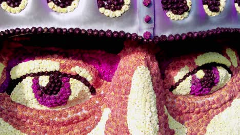 close-up-of-knights-eyes-art-sculpture-in-the-ground-flower-parade-in-Valkenswaard