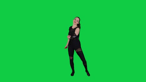 Hermosa-Bailarina-Bailando-Danzas-Modernas-Contra-Pantalla-Verde