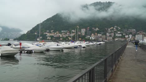 Día-Nublado-Trae-Lluvia-En-El-Lago-Como