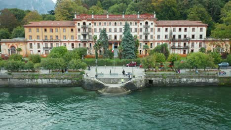 AERIAL:-Abandoned-Hotel-in-Bellagio-Town-near-Lake-Como