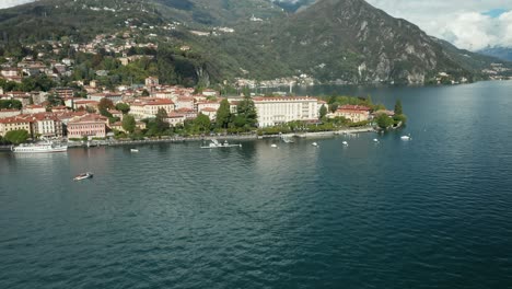 AERIAL:-Coast-of-Menaggio-Town-in-Lake-Como