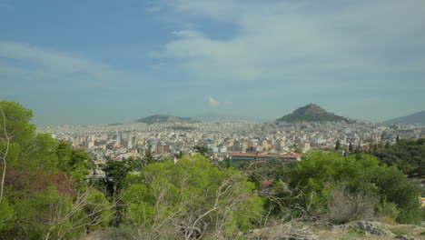 Panoramablick-Auf-Die-Akropolis-An-Einem-Sonnigen-Tag