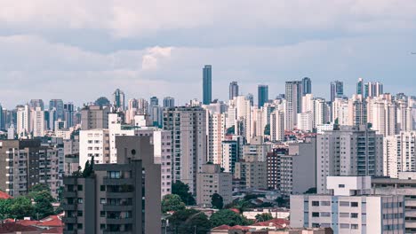 Timelapse-Of-Storm-Clouds-Shadows-Over-São-Paulo-City-Skyline,-Brazil