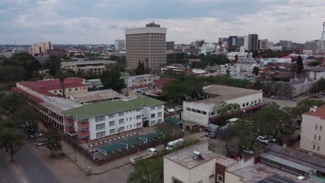 Drone-video-of-downtown-buildings-in-Bulawayo-Zimbabwe