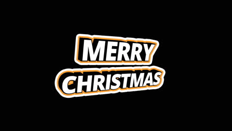 MERRY-CHRISTMAS-3D-Bouncy-Text-Animation-with-orange-frame-and-rotating-letters---Black-background
