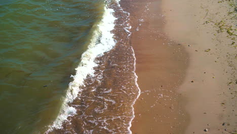 sea-ocean-waves-on-the-shore-sand,-beach
