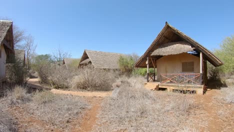 Luxury-tourist-houses-at-AA-Lodge-Amboseli-resort,-Ol-Tukai,-Kenya