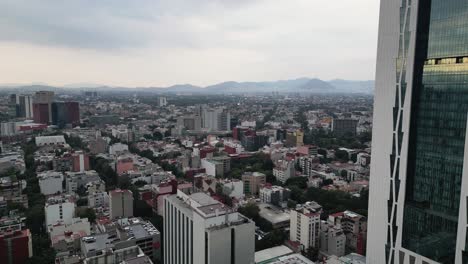 Vuelo-De-Drones,-Ciudad-De-México-Desde-Arriba.-Arquitectura-Moderna
