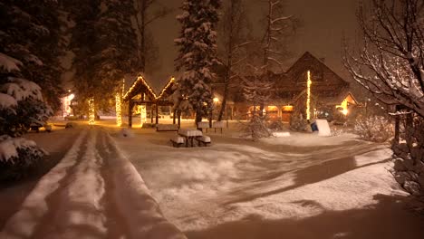 Navidad-En-Canmore,-AB-En-Una-Tormenta-De-Nieve-Invernal-épica