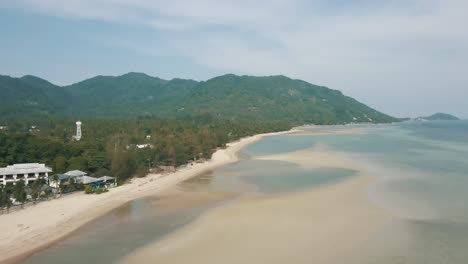 Stunning-drone-footage-of-the-beautiful-shoreline-in-Koh-Phangan-Thailand