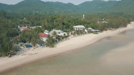 Gorgeous-drone-footage-of-the-beach-and-shoreline-in-Koh-Phangan-Thailand