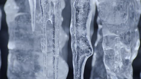 Macro-shot-of-icicles.-Smooth-tilt-movement-downwards