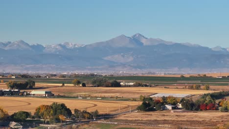 Longs-Peak-Colorado-Drone-Tiro-Ascendente-Que-Revela-El-Rango-Frontal
