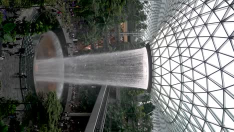 Amazing-Indoor-Waterfall-Cascading-Down-At-Jewel-Changi-Airport-In-Slow-Motion
