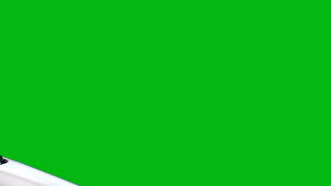 Robot-hand-on-white-background-and-green-screen-generated-by-3D-rendering.