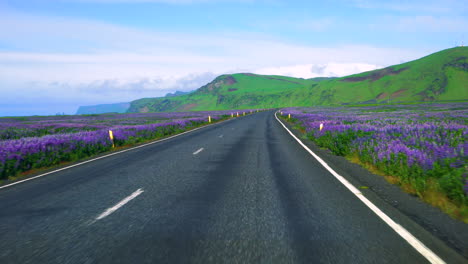 FPV-of-car-driver-POV-driving-along-countryside-road-of-Southern-Iceland.
