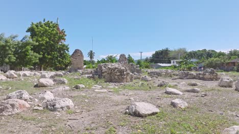 Establishing-burial-site-of-Tomb-Enriquillo,-cultural-remains-in-the-Caribbean
