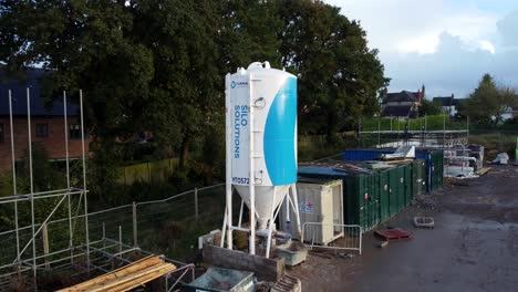 Concrete-and-tarmac-silo-on-construction-site