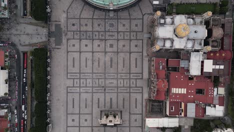 Birds-Eye-View-Of-Atrio-De-Las-Américas,-Basilica-Of-Guadalupe-Villa,-Gustavo-A