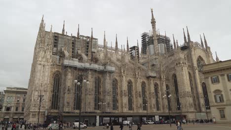 Reconstrucción-De-La-Catedral-De-Milán-En-Un-Día-Sombrío