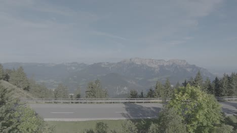 Fly-By-Drone-Shot-of-Landscape-in-Berchtesgaden-Germany