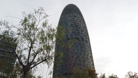 Torre-De-Las-Glorias-Barcelona-España-Edificio-Torre-Agbar-Cataluña-Foto-Panorámica