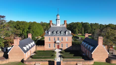 Palacio-Del-Gobernador-En-Williamsburg-Colonial,-Virginia