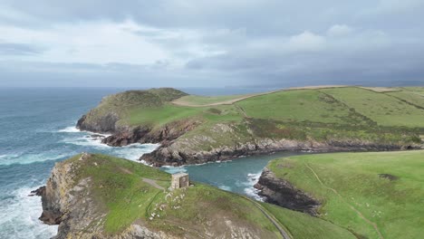 Doyden-Castle-Port-Quin-Cornwall-UK--drone,aerial