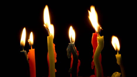 Color-candles-burning-timelapse