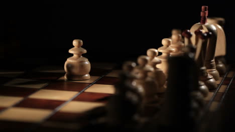 Chess-game-starts---white-moves-the-pawn
