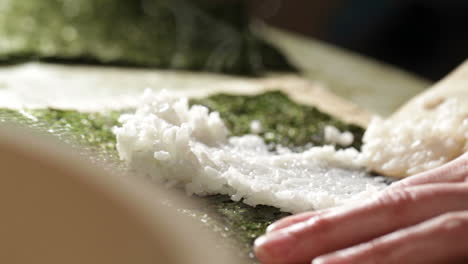 Putting-rice-on-nori