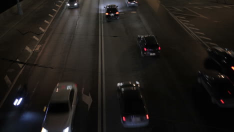 Car-traffic-at-night-High-angle-shot-Real-time