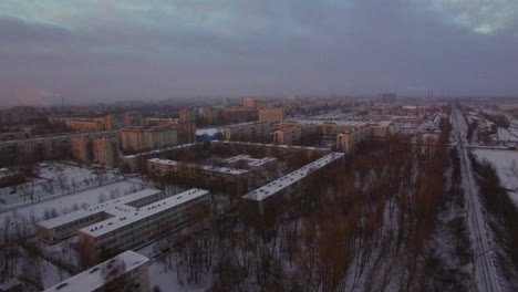 Flug-über-St.-Petersburg-An-Einem-Trüben-Wintermorgen-In-Russland