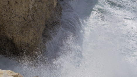 Wenn-Meer-Und-Land-Rosch-Hanikra-Meeresszene-Treffen