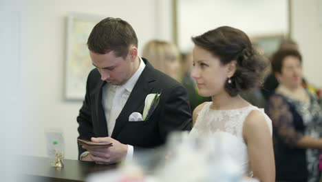 Bride-and-groom-in-register-office