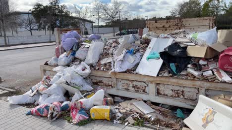 High-time-to-haul-off-Full-container-with-construction-debris