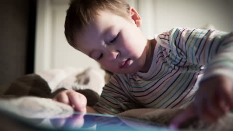 Boy-using-touchpad