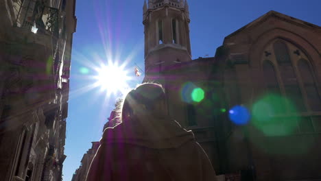 Female-tourist-enjoying-sights-of-Rome