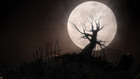 Friedhof-Halloween-Hintergrund