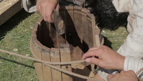 Man-making-barrell