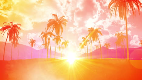 Sommer-Palmenstrand-Hintergrund