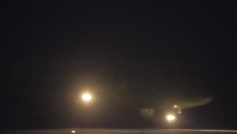 Arrival-of-S7-Airlines-passenger-plane-at-snowy-night