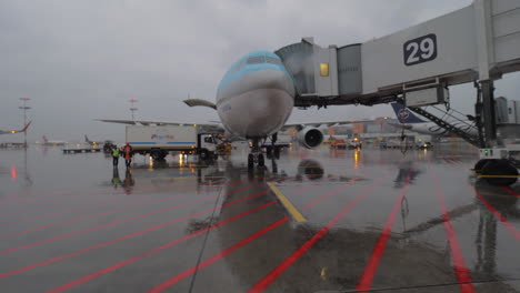 Korean-Air-plane-after-arrival-to-Sheremetyevo-Airport-Moscow